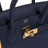 Hermes Birkin 30 Bleu Nuit Togo Gold Hardware