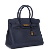 Hermes Birkin 30 Bleu Nuit Togo Gold Hardware