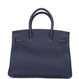 Hermes Birkin 30 Bleu Nuit Togo Gold Hardware