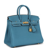 Hermes Birkin 25 Blue Jean Togo Gold Hardware