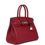 Hermes Birkin 30 Rouge Grenat Epsom Palladium Hardware