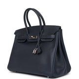 Pre-owned Hermes Birkin 35 Bleu Indigo Vache Trekking Palladium Hardware