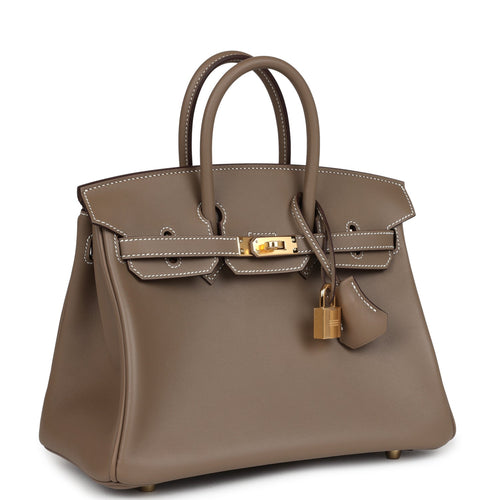 Hermes Birkin 25 Etoupe Swift Gold Hardware