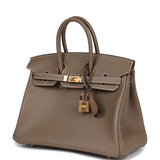 Hermes Birkin 25 Etoupe Swift Gold Hardware