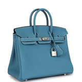 Hermes Birkin 25 Blue Jean Togo Palladium Hardware