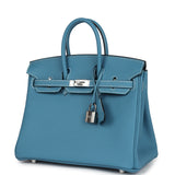 Hermes Birkin 25 Blue Jean Togo Palladium Hardware