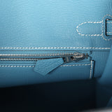 Hermes Birkin 25 Blue Jean Togo Palladium Hardware