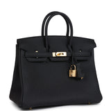 Hermes Birkin 25 Black Togo Gold Hardware