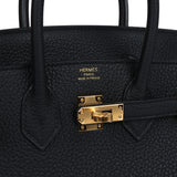 Hermes Birkin 25 Black Togo Gold Hardware