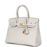 Hermes Birkin 30 Gris Pale Epsom Gold Hardware