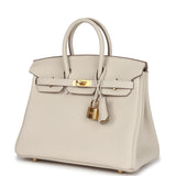 Hermes Birkin 25 Craie Togo Gold Hardware