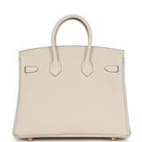 Hermes Birkin 25 Craie Togo Gold Hardware