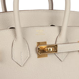 Hermes Birkin 25 Craie Togo Gold Hardware