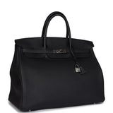 Pre-owned Hermes Birkin 40 Black Togo Palladium Hardware