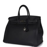 Pre-owned Hermes Birkin 40 Black Togo Palladium Hardware