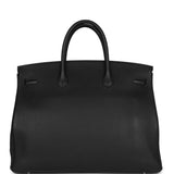 Pre-owned Hermes Birkin 40 Black Togo Palladium Hardware