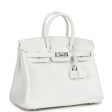 Hermes Birkin 25 New White Swift Palladium Hardware