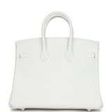 Hermes Birkin 25 New White Swift Palladium Hardware