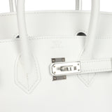 Hermes Birkin 25 New White Swift Palladium Hardware