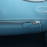 Hermes Birkin 35 Blue Jean Togo Palladium Hardware