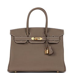 Hermes Birkin 30 Etoupe Togo Gold Hardware