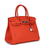 Hermes Birkin 30 Rouge Pivoine Clemence Palladium Hardware