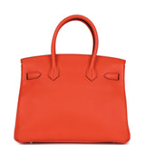 Hermes Birkin 30 Rouge Pivoine Clemence Palladium Hardware