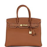 Hermes Birkin 30 Gold Togo Gold Hardware