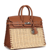 Hermes Picnic Birkin Sellier 25 Gold Swift Palladium Hardware