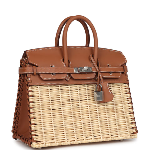 Hermes Picnic Birkin Sellier 25 Gold Swift Palladium Hardware