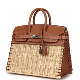 Hermes Picnic Birkin Sellier 25 Gold Swift Palladium Hardware