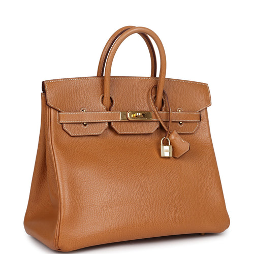 Vintage Hermes HAC Birkin 32 Naturel Ardennes Gold Hardware
