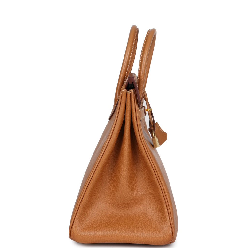 Vintage Hermes HAC Birkin 32 Naturel Ardennes Gold Hardware