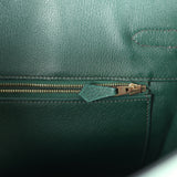 Vintage Hermes Birkin 35 Vert Anglais Ardennes Gold Hardware