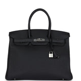 Hermes Birkin 35 Black Togo Palladium Hardware