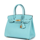 Hermes Birkin 30 Bleu Atoll Epsom Gold Hardware