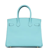 Hermes Birkin 30 Bleu Atoll Epsom Gold Hardware