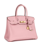 Hermes Special Order (HSS) Birkin 30 Rose Sakura Verso Clemence Gold Hardware