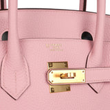 Hermes Special Order (HSS) Birkin 30 Rose Sakura Verso Clemence Gold Hardware