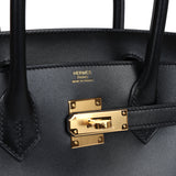 Hermes Birkin 30 Black Tadelakt Gold Hardware