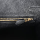 Hermes Birkin 30 Black Tadelakt Gold Hardware