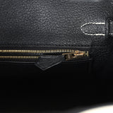 Hermes Special Order (HSS) Birkin 25 Craie and Black Togo Brushed Gold Hardware