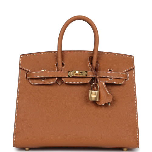 Hermes Birkin Sellier 25 Gold Epsom Gold Hardware