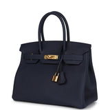 Hermes Birkin 30 Bleu Nuit Togo Gold Hardware