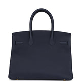 Hermes Birkin 30 Bleu Nuit Togo Gold Hardware