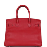 Pre-owned Hermes Special Order (HSS) Birkin 30 Rouge Casaque Verso Chevre Brushed Palladium Hardware