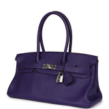 Pre-owned Hermes Shoulder Birkin 42 JPG Iris Clemence Palladium Hardware