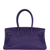 Pre-owned Hermes Shoulder Birkin 42 JPG Iris Clemence Palladium Hardware