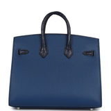 Hermes Night Sac Faubourg Birkin 20 Bleu Marine Matte Alligator Palladium Hardware