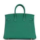 Hermes Birkin 25 Vert Vertigo Togo Gold Hardware